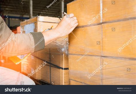 Closeup Hand Worker Inspecting Details Checklist Stock Photo (Edit Now ...