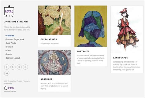 Artist Portfolio Websites | EZZL.art
