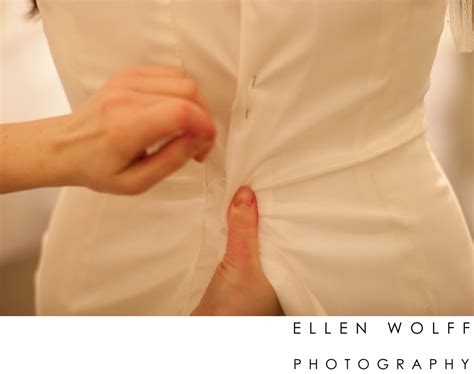 Couture wedding gown fitting photo - Ellen Wolff Photography