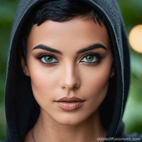 Pixie-Haired Woman with Unique Facial Features | Stable Diffusion Online