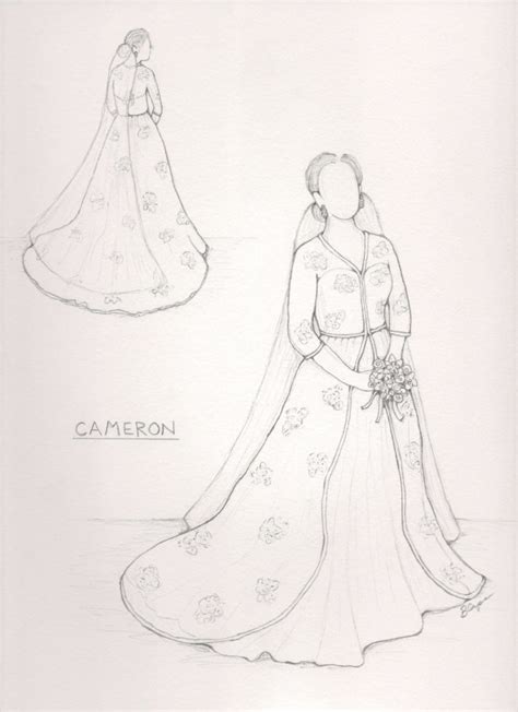 Cameron's Design Consultation and Wedding Dress Sketch - Brooks Ann ...