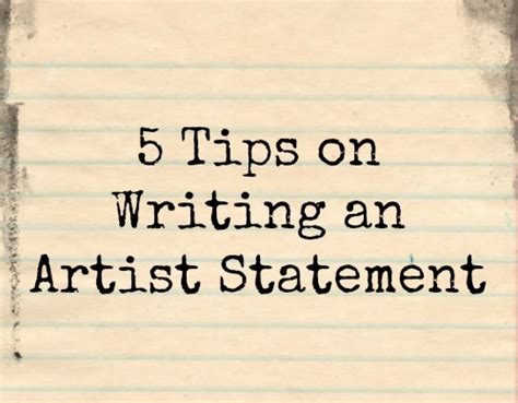 5 Tips on Writing an Artist Statement – Indie Crafts