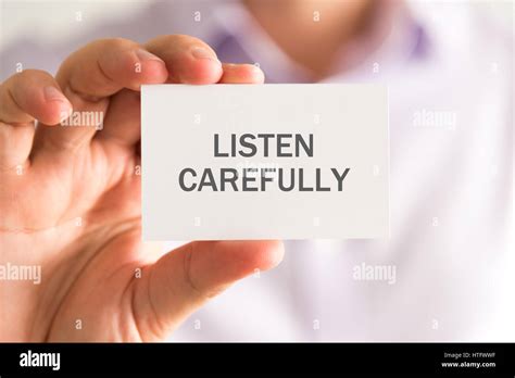 Listen carefully hi-res stock photography and images - Alamy