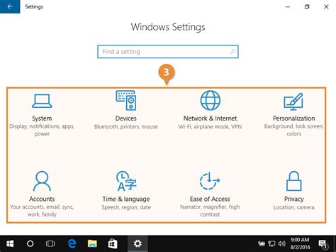 The Settings App in Windows 10 | CustomGuide