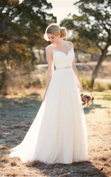 26 Gorgeous Illusion Neckline Wedding Dresses - Weddingomania