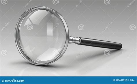 Realistic Magnifying Glass for Detailed Inspection Stock Illustration ...