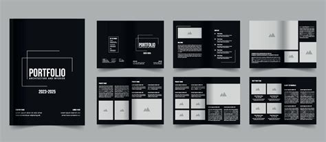 Architecture Interior portfolio template design 14440708 Vector Art at ...