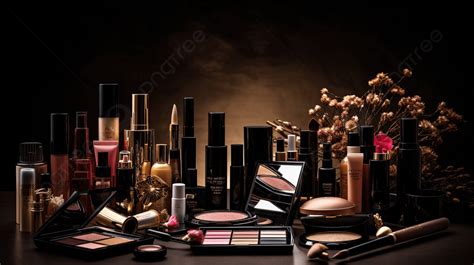 All Kinds Of Beauty Products On A Dark Background, Cosmetics Cosmetic ...
