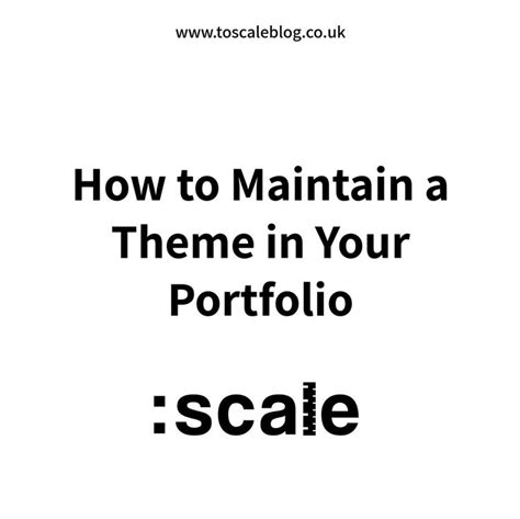 Maintaining a Cohesive Portfolio Theme