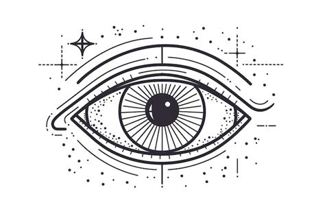 Intricate geometric eye illustration | Premium AI-generated image