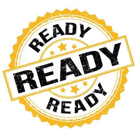 READY Text Written on Red Stamp Sign Stock Illustration - Illustration ...