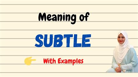 Daily vocabulary | Subtle Meaning | Vocabgram - YouTube