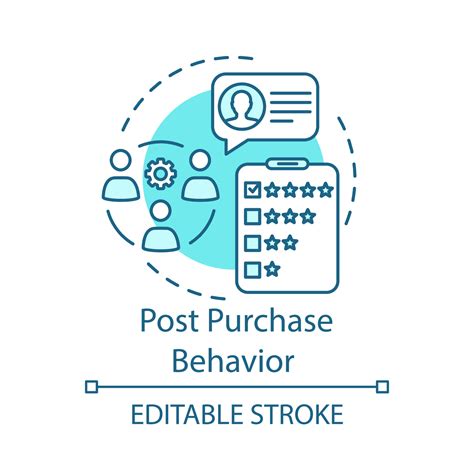 Post purchase behaviour turquoise concept icon. Feedback, customer ...
