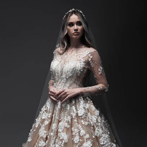 Premium Photo | Elegant bride in a wedding dress