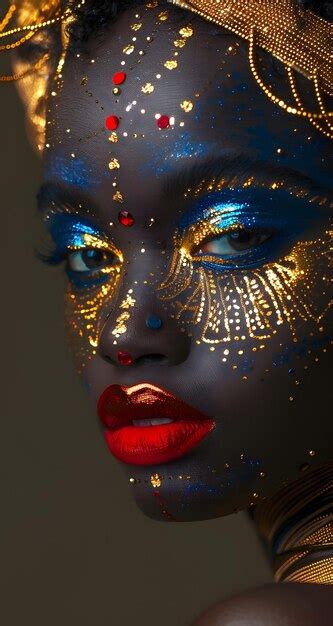 Premium Photo | Closeup of a woman with elegant makeup