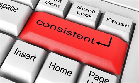 consistent word on white keyboard 6056630 Stock Photo at Vecteezy