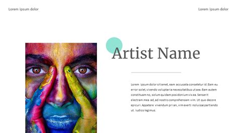 Artist Artwork Best Presentation Design