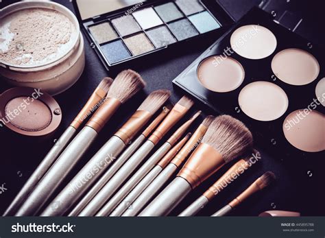 Professional Makeup Brushes Tools Makeup Products Stock Photo 445895788 ...