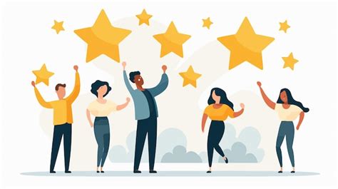 Positive Feedback and Review Concept with Smiling Diverse Group ...