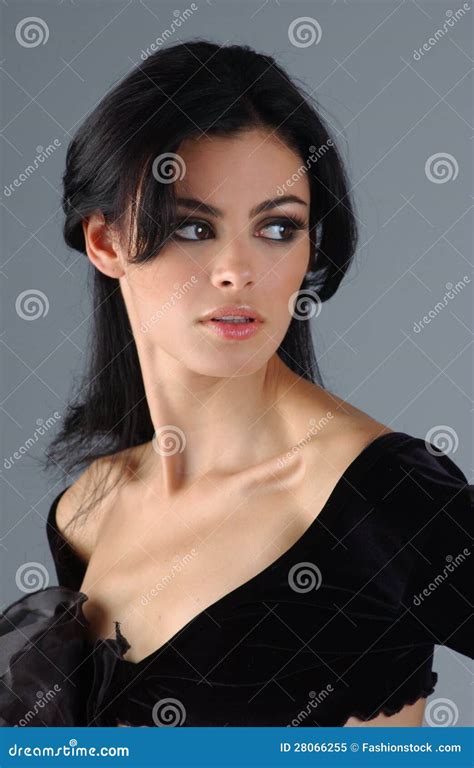 Portrait of Sophisticated Brunette Woman Stock Image - Image of ...