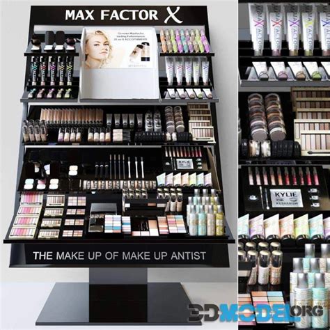 3D Model – A huge rack with luxury cosmetics for beauty salons and ...