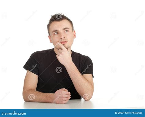 Thoughtful young man stock photo. Image of studio, stylish - 20631238