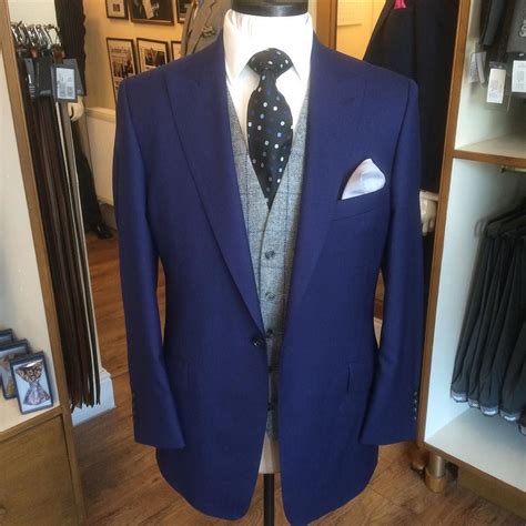 Elegant Royal Blue 3-Piece Suit by Andrew J Musson-Bespoke Tailor