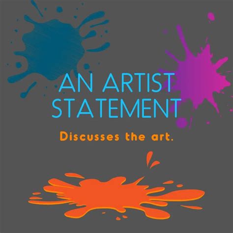 How To Write A Short Artist Statement - Tina Dubinsky Art Writer