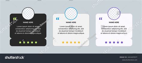 Customer Review Template Testimonials Feedback Rating Stock Vector ...