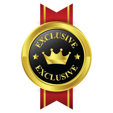 Glossy Exclusive Stamp, Exclusive Label, Exclusive Icon Vector ...