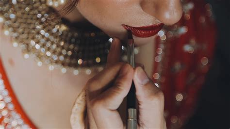 Close-up of permanent makeup application on the contour of the upper ...