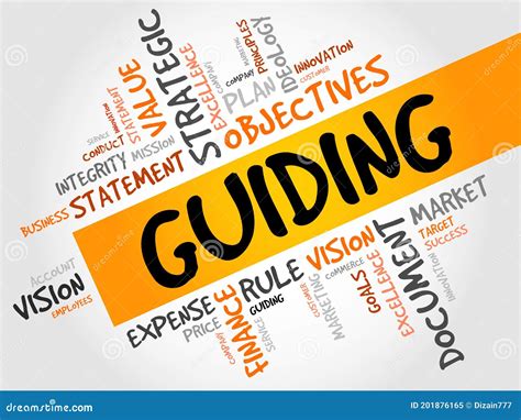 Guiding word cloud stock illustration. Illustration of consumer - 201876165