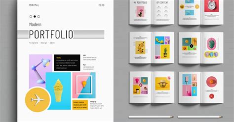 Portfolio Layout Design, Print Templates ft. portfolio &amp; minimalist ...