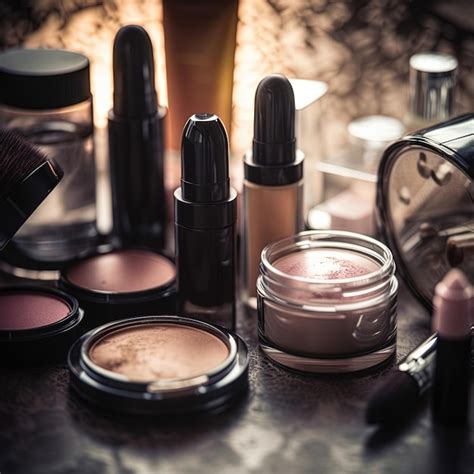 Premium Photo | Professional makeup brushes and tools makeup products set