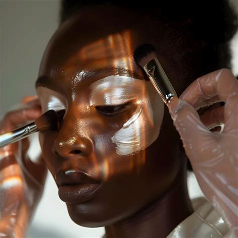 Expert Makeup Accentuating Model s Facial Features With Contouring and ...