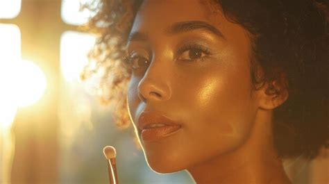 A woman applying makeup and getting ready for the day ahead ...