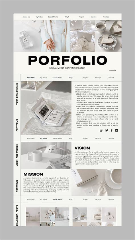 Social Media Portfolio Template | Portfolio Template for Social Media ...